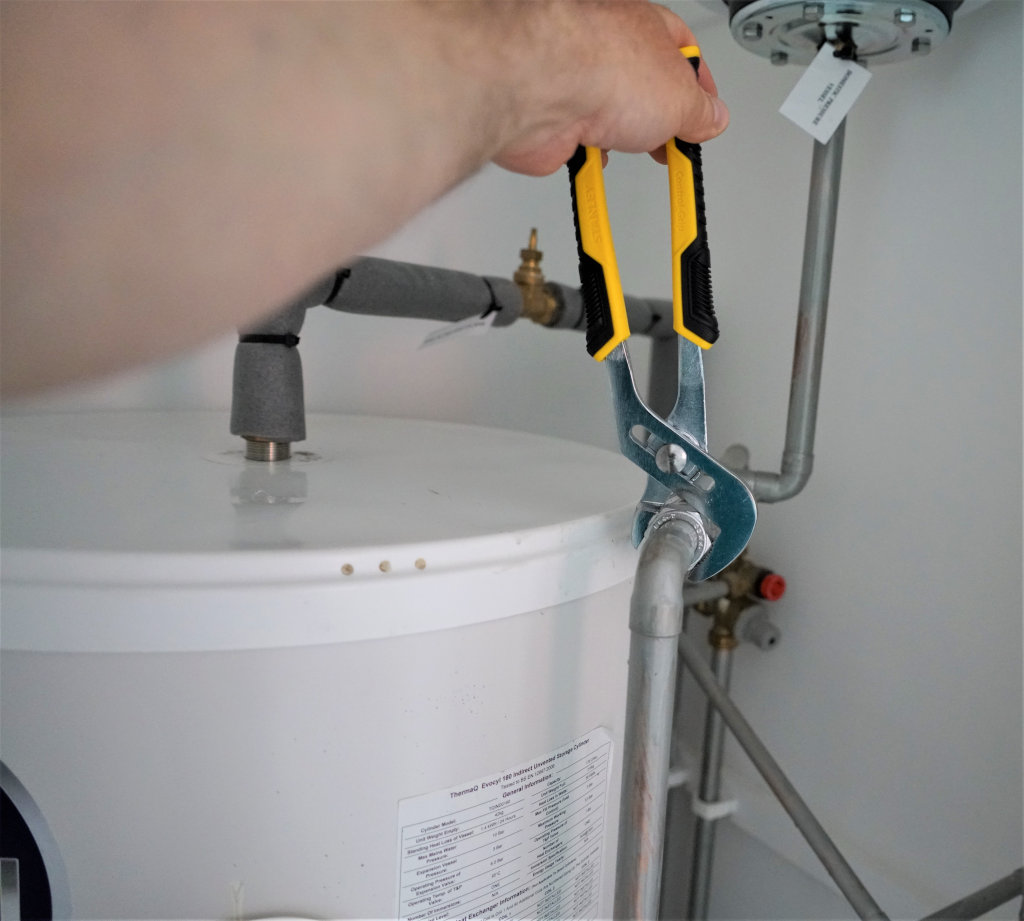 Water heater plumbing